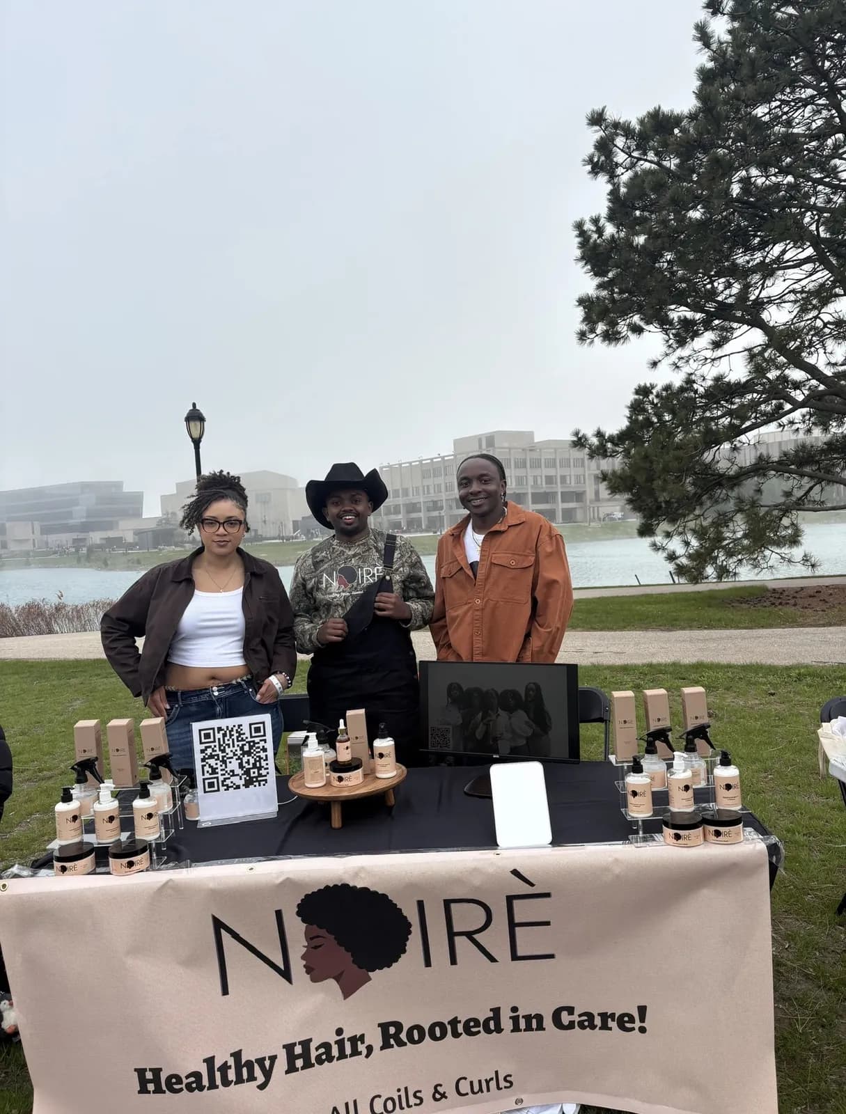 The Noirè table at a college event.